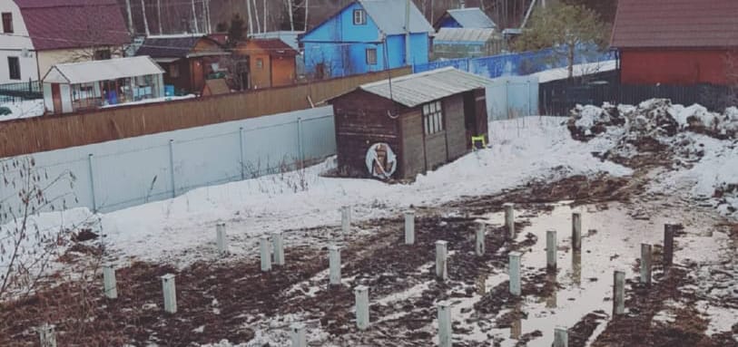 Фундамент на забивных ЖБ сваях