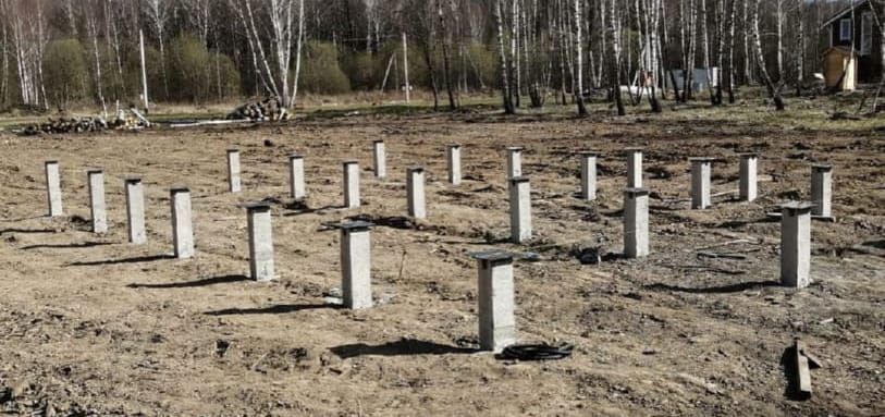 Фундамент на забивных ЖБ сваях