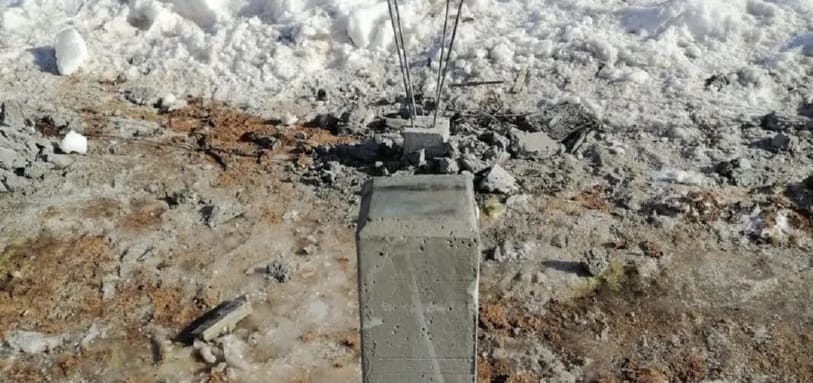 Фундамент на забивных ЖБ сваях
