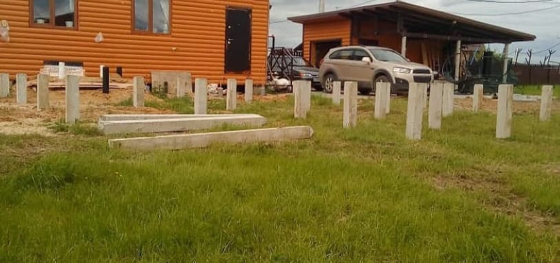 Фундамент на забивных ЖБ сваях