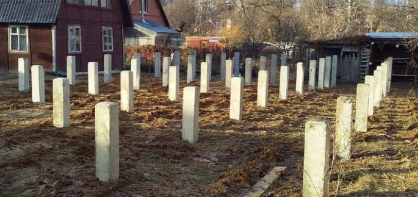 Фундамент на забивных ЖБ сваях