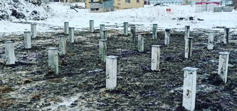 Фундамент на забивных ЖБ сваях
