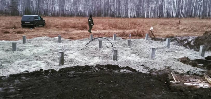 Фундамент на забивных ЖБ сваях
